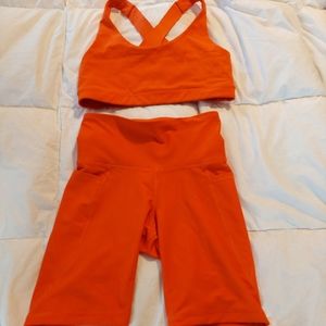 Athletic set. Shorts and sports bra